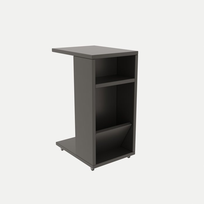 Hanah Home Mesa Auxiliar Escandinava Anthracite con Ruedas 30x40x63 cm Tablero Melamina 18 mm